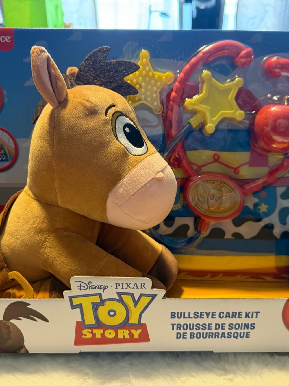 Fisher-Price Brown and Tan Bullseye Plush with Play Care Kit